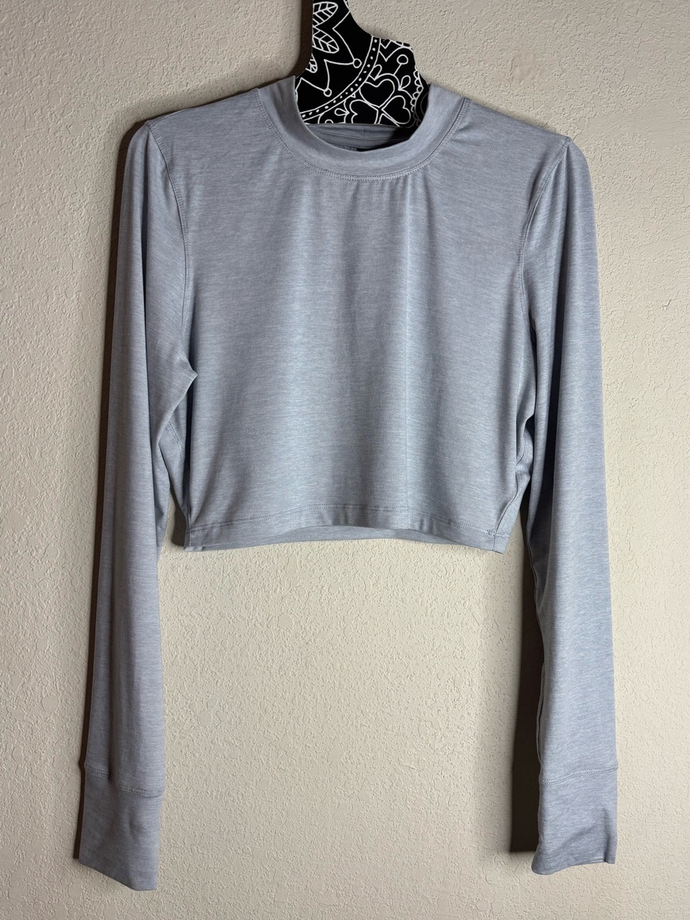 Vuori Long Sleeve Lux Crop Tee heather gray size large